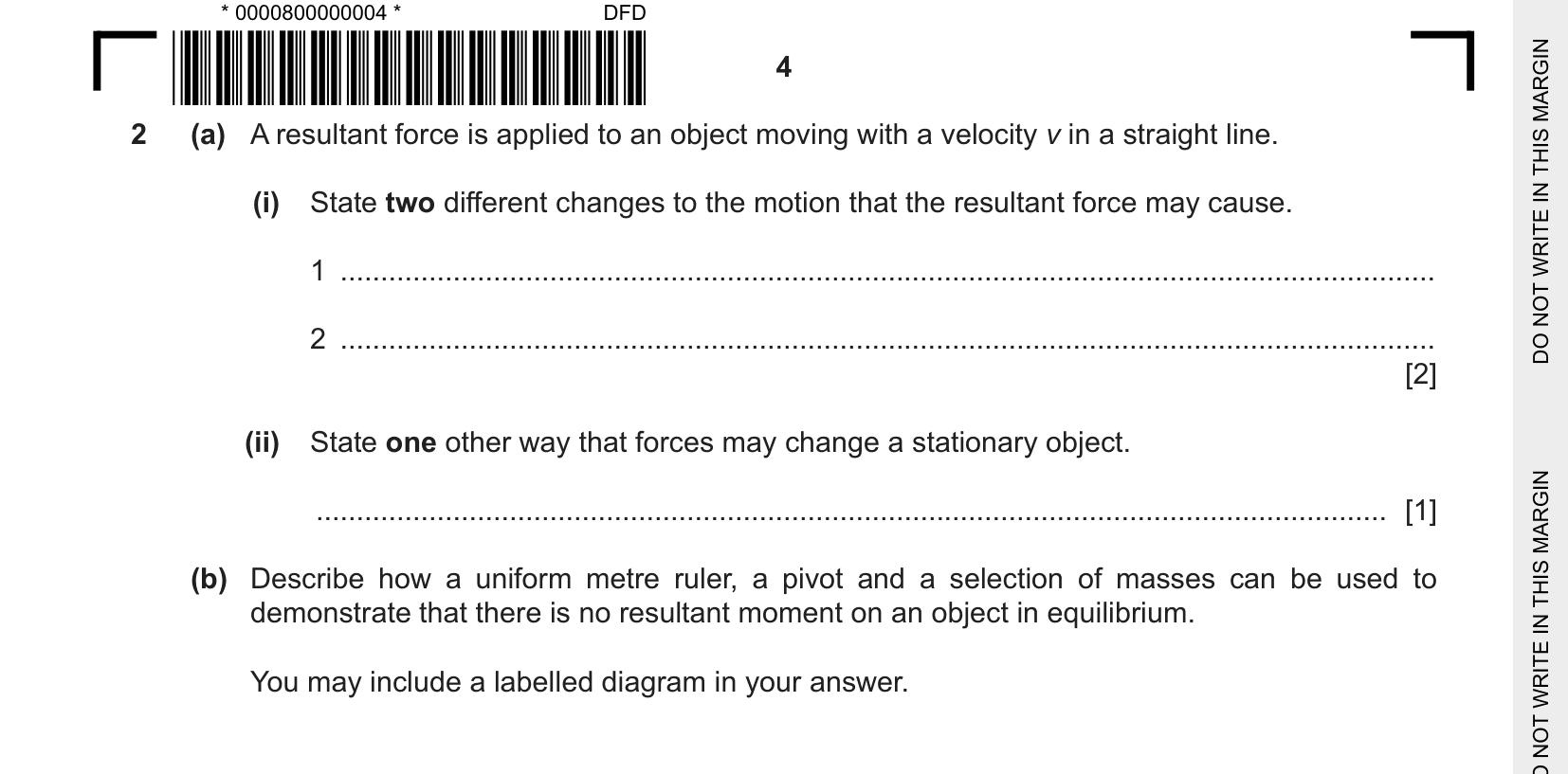 Cambridge CIE 0625 May/June 2025 Q2